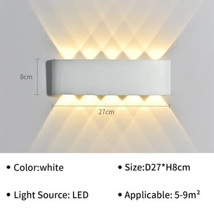 Modern LED Wall Lamp IP65 Waterproof Wall Lights for Outdoor Garden Sconce