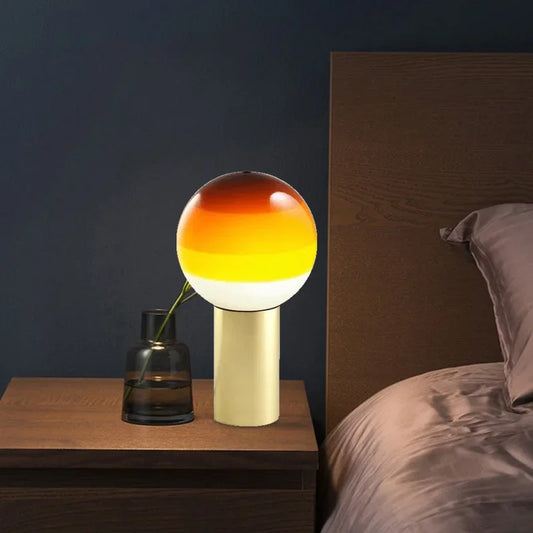 Modern Dipping Desk Light Nordic Colorful Glass Ball LED Table Lamp