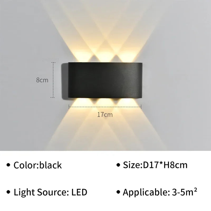 Modern LED Wall Lamp IP65 Waterproof Wall Lights for Outdoor Garden Sconce