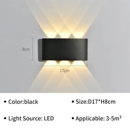 Modern LED Wall Lamp IP65 Waterproof Wall Lights for Outdoor Garden Sconce