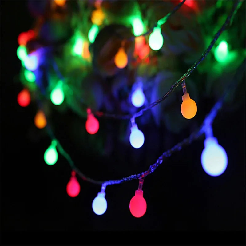 5M 10M 20M 30M 50M LED Ball String Lights Christmas Bulb Fairy Garlands Outdoor