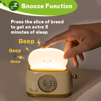 Kid Alarm Clock LED Night Light Digital Clock Children's Sleep Trainier