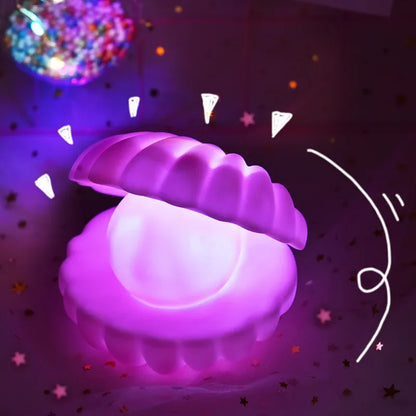 Led Pearl Shell Night Lights for Baby Kids Children Bedroom Decorate Desk Lights