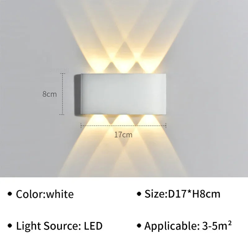 Modern LED Wall Lamp IP65 Waterproof Wall Lights for Outdoor Garden Sconce