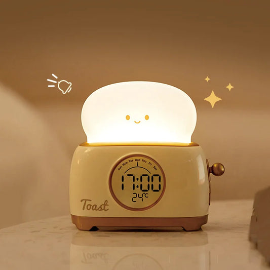 Kid Alarm Clock LED Night Light Digital Clock Children's Sleep Trainier