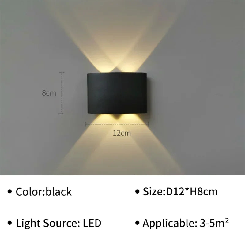 Modern LED Wall Lamp IP65 Waterproof Wall Lights for Outdoor Garden Sconce