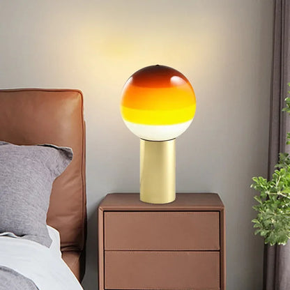 Modern Dipping Desk Light Nordic Colorful Glass Ball LED Table Lamp