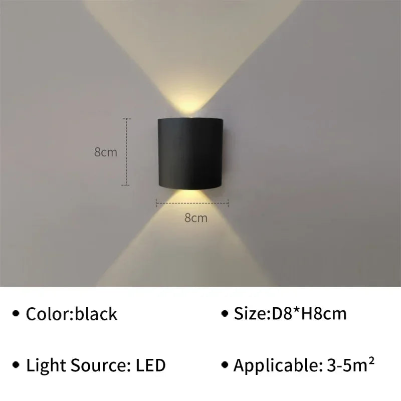 Modern LED Wall Lamp IP65 Waterproof Wall Lights for Outdoor Garden Sconce