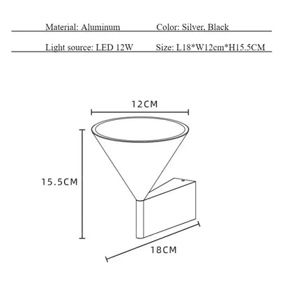 Nordic Lamp Designer Modern Creative Aluminum Wall Lamp Bedroom Bedside