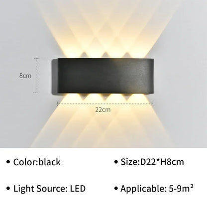Modern LED Wall Lamp IP65 Waterproof Wall Lights for Outdoor Garden Sconce