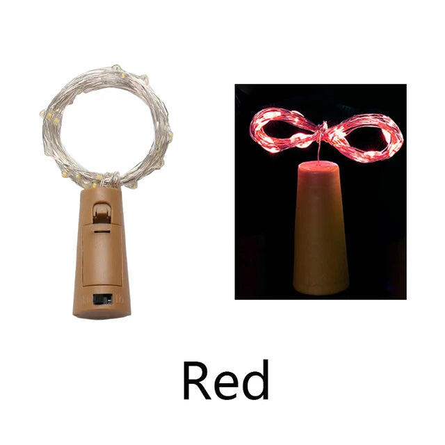 1/2/3M LED wine bottle cork string lights holiday decoration garland wine