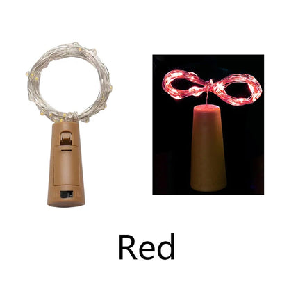 1/2/3M LED wine bottle cork string lights holiday decoration garland wine