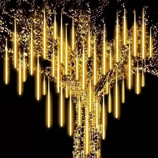 LED Meteor Shower Rain Lights Waterproof Falling Raindrop Fairy String Light