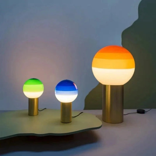 Modern Dipping Desk Light Nordic Colorful Glass Ball LED Table Lamp