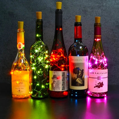 1/2/3M LED wine bottle cork string lights holiday decoration garland wine