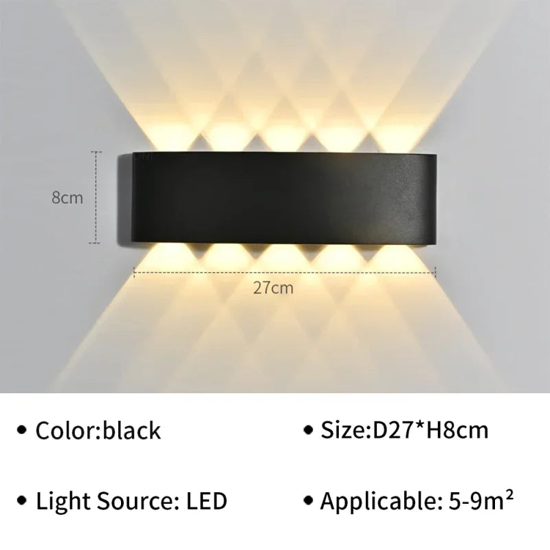 Modern LED Wall Lamp IP65 Waterproof Wall Lights for Outdoor Garden Sconce