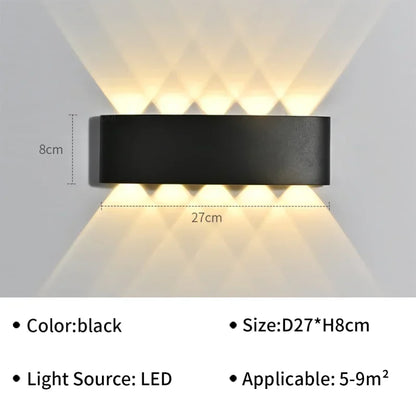 Modern LED Wall Lamp IP65 Waterproof Wall Lights for Outdoor Garden Sconce
