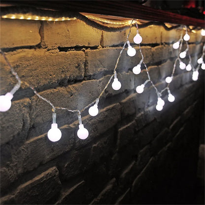 5M 10M 20M 30M 50M LED Ball String Lights Christmas Bulb Fairy Garlands Outdoor