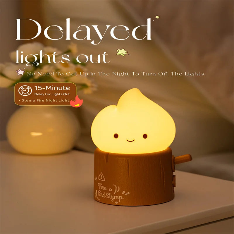 Flameless Candles Night Light Cute Sleeping Nightlights Dimmable 2 Lighting Modes