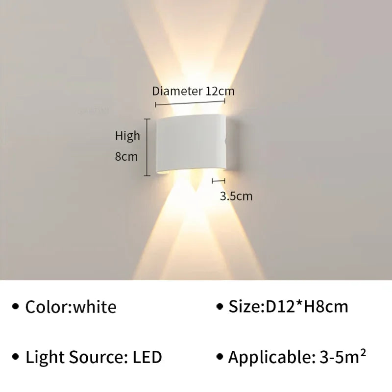 Modern LED Wall Lamp IP65 Waterproof Wall Lights for Outdoor Garden Sconce