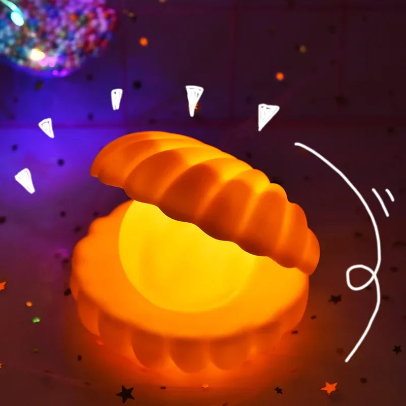 Led Pearl Shell Night Lights for Baby Kids Children Bedroom Decorate Desk Lights