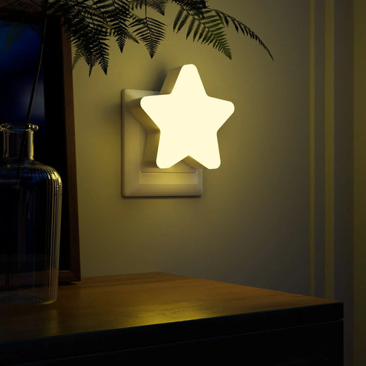 Star Shape Night Lights LED Light Sensor Night Lights Plug in Auto on/Off