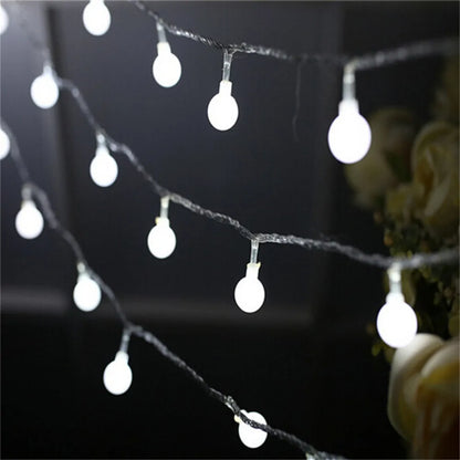 5M 10M 20M 30M 50M LED Ball String Lights Christmas Bulb Fairy Garlands Outdoor
