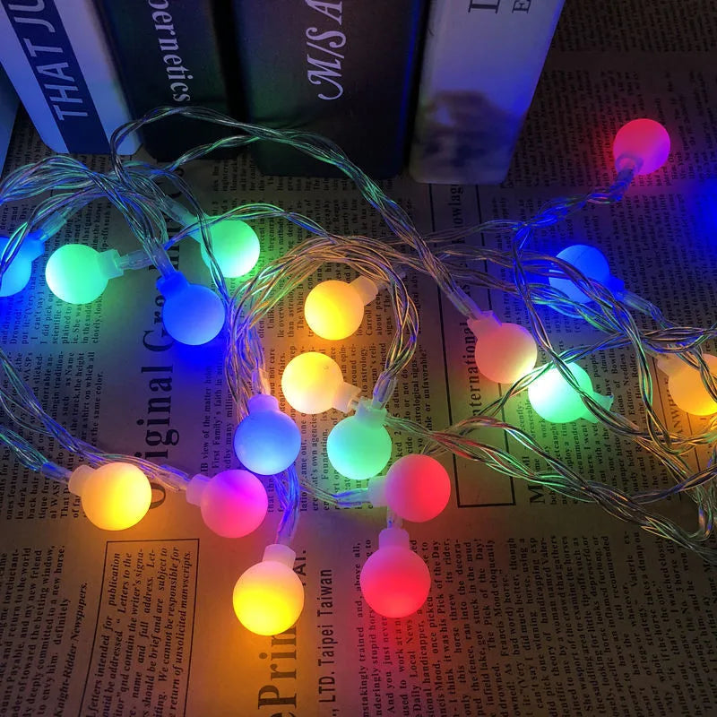5M 10M 20M 30M 50M LED Ball String Lights Christmas Bulb Fairy Garlands Outdoor