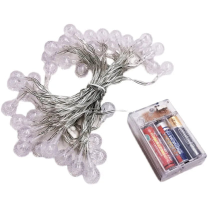 1.5-10m LED Crystal Ball Garland String Lights Indoor Decor Holiday Christmas Lamp