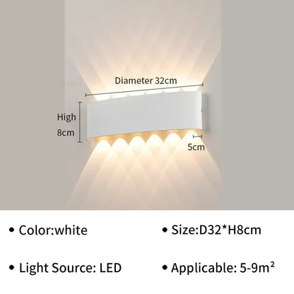 Modern LED Wall Lamp IP65 Waterproof Wall Lights for Outdoor Garden Sconce