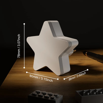 Star Shape Night Lights LED Light Sensor Night Lights Plug in Auto on/Off