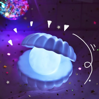Led Pearl Shell Night Lights for Baby Kids Children Bedroom Decorate Desk Lights
