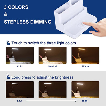 Desk Lamp Rechargeable Light Usb Led Table Lamp Office Study Reading Desk