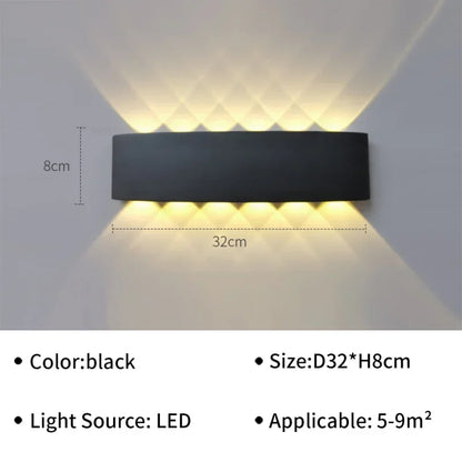 Modern LED Wall Lamp IP65 Waterproof Wall Lights for Outdoor Garden Sconce