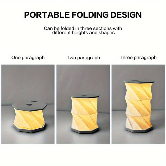 Folding Book Lamp Portable Paper Lanterns Dimmable Night Light Type-C Charging