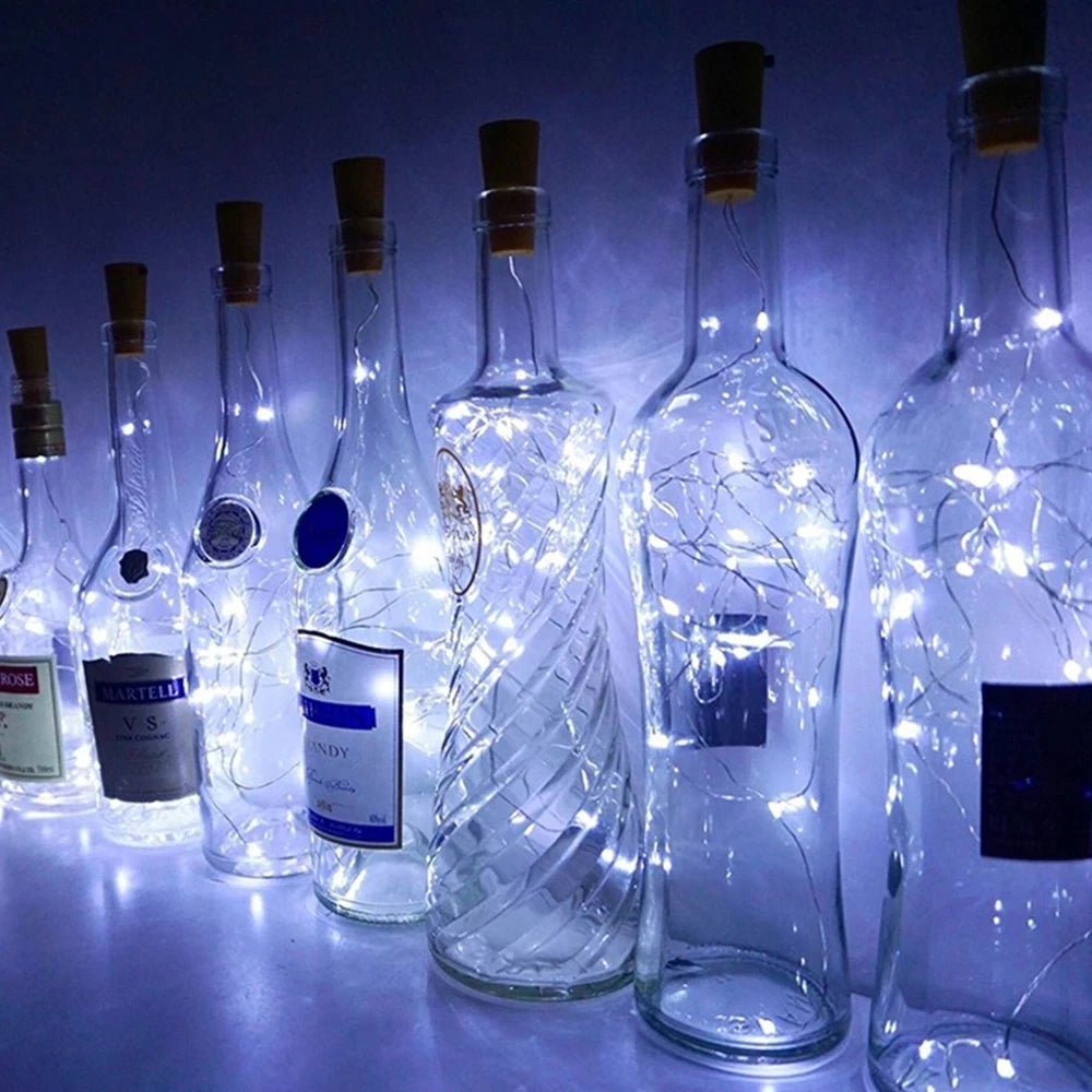 1/2/3M LED wine bottle cork string lights holiday decoration garland wine